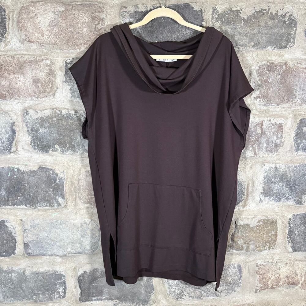 Bryn Walker Sleeveless Top Woman's Small Oversized Cowl Neck Lagenlook Minimal